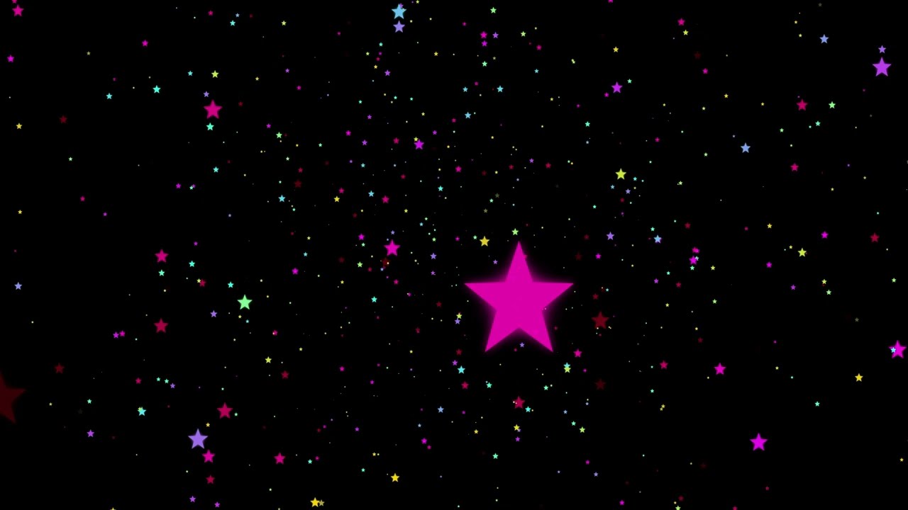 Colorful Stars Flying Through in Space Background Video Loop Animation. 4K Screensaver. No copyright
