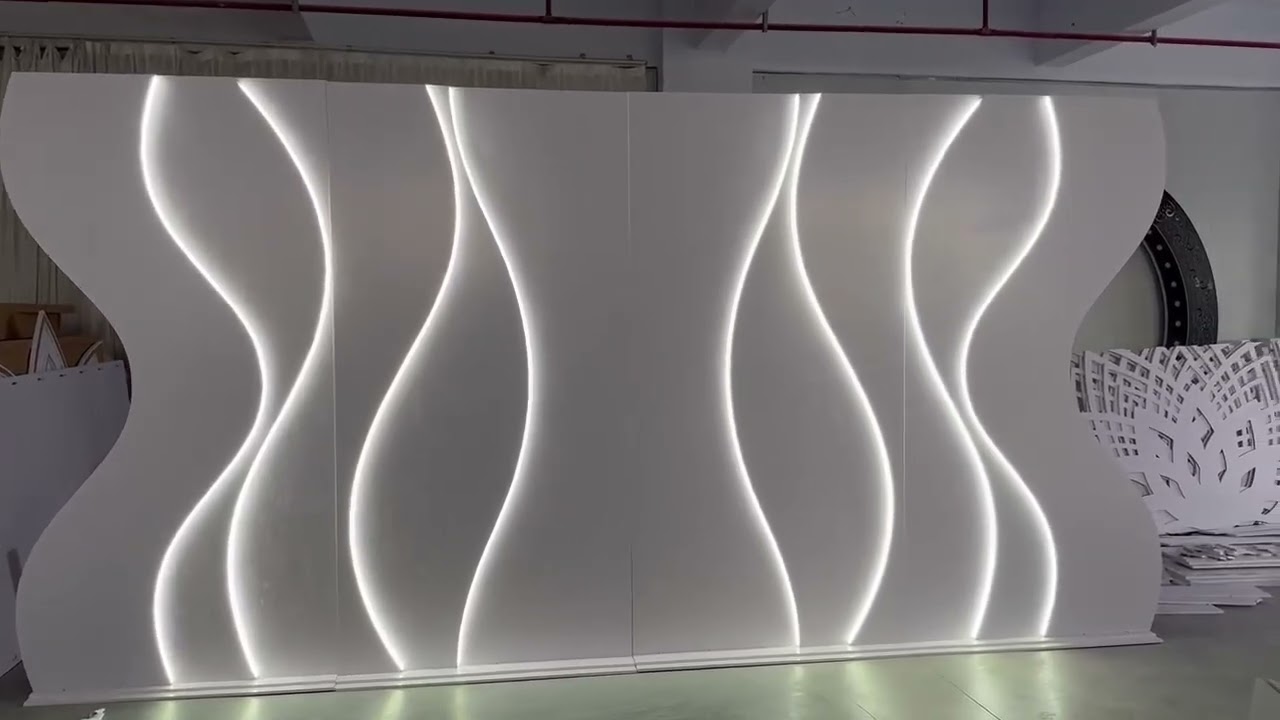 Luxury LED Wedding Backdrop Panel – Custom Acrylic & PVC Stage Decor with Warm Light
