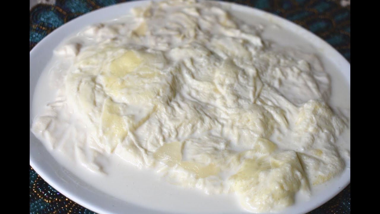 طريقة عمل القشطة العربيه المغلية الأصلية سهلة/ قيمر للحلويات الرمضانية الباردة غير شكل