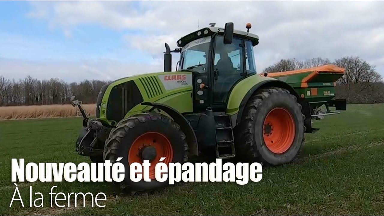 Nouveauté à la ferme + épandage d'engrais avec 185 CV