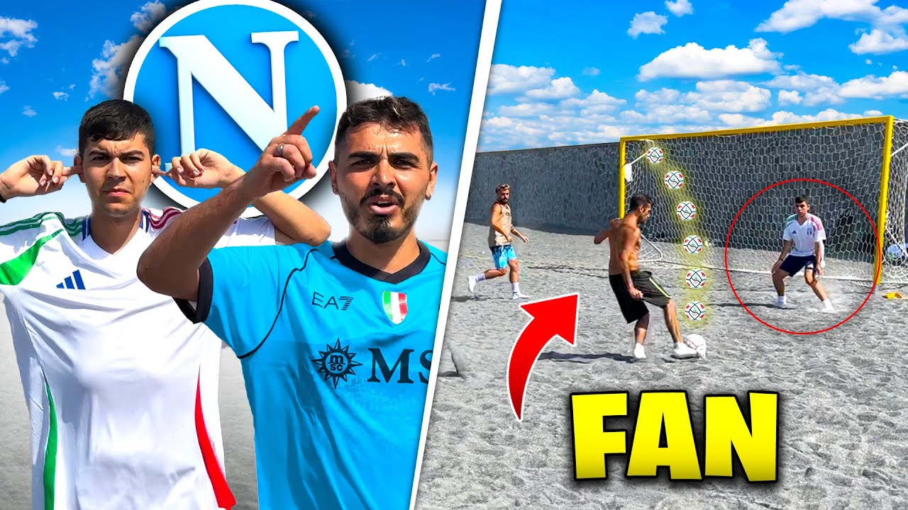 ⚽️  NAPOLI YOUTUBE vs FAN | 5 contro 5 in spiaggia 🏖️