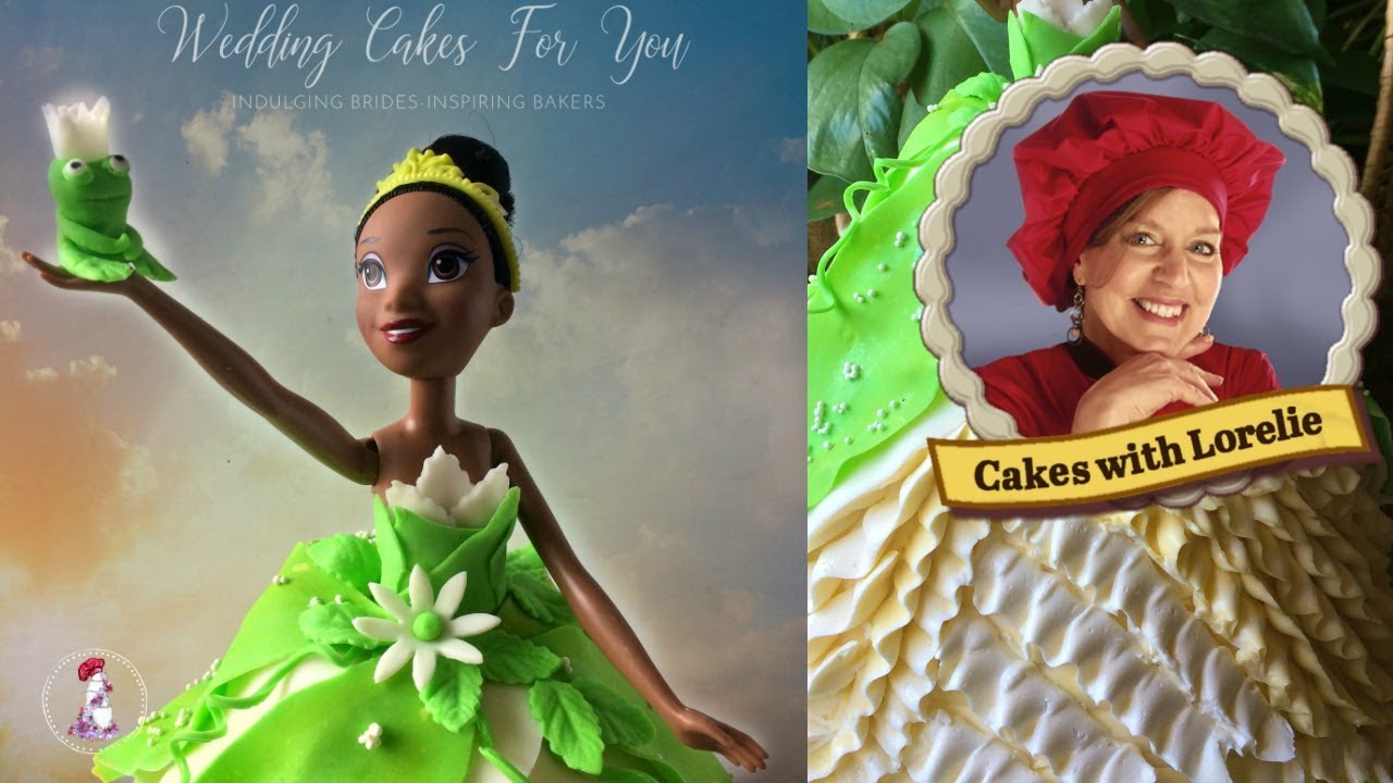 Princess Tiana Cake - White Chocolate and Buttercream Gown