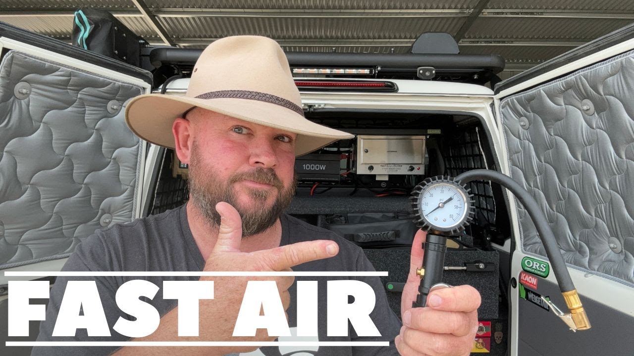 Installation of on board air compressor. Get air FAST.