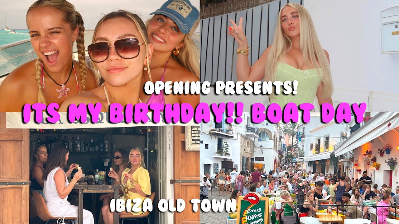 ITS MY BIRTHDAY!! Celebrating my birthday in IBIZA!! Opening my presents 😍 | Saffron Barker