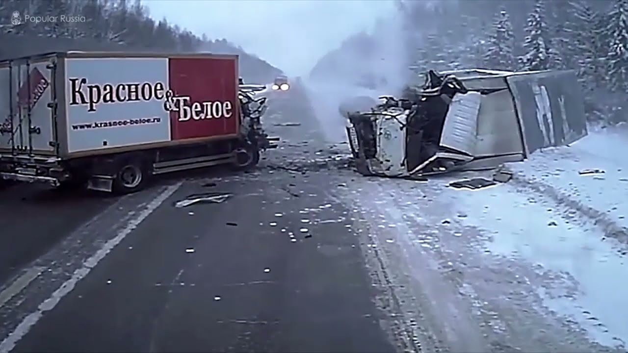 Winter car crash compilation russia 2021
