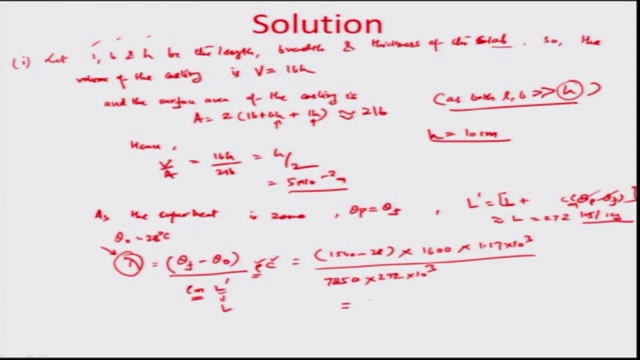 Solidification of Casting with Predominant Resistance in Mold and Solidified Metal: Lecture-27