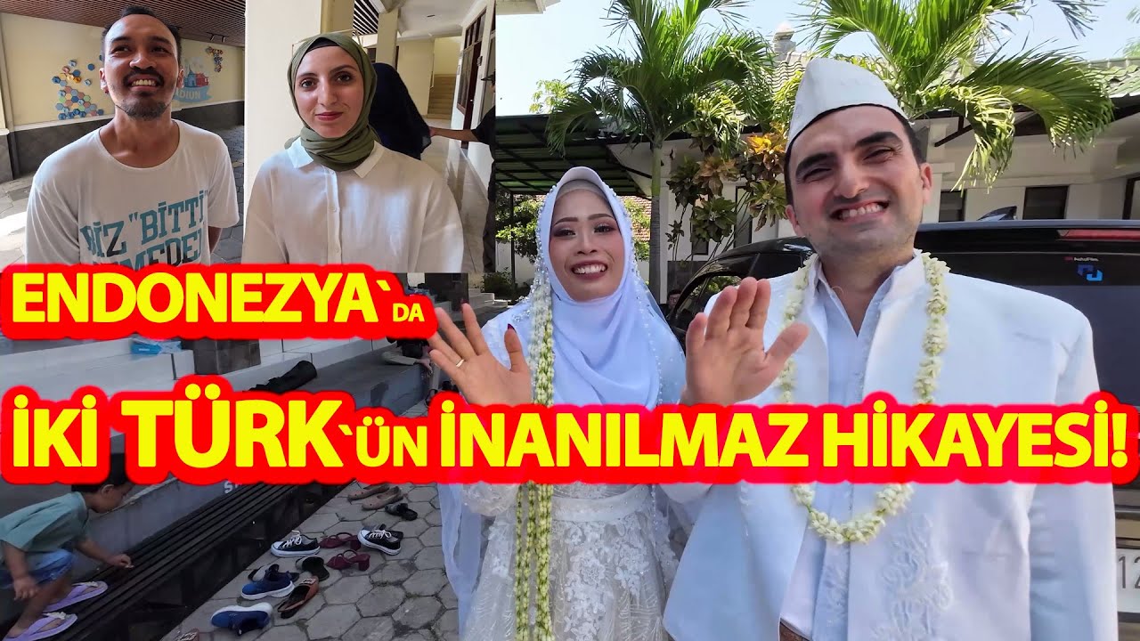 ENDONEZYA`DA İKİ TÜRK`ÜN İNANILMAZ AŞK HİKAYESİ!-CAMİİ`DE  MÜTEVAZI BİR DÜĞÜN YAPTI!#endonezya
