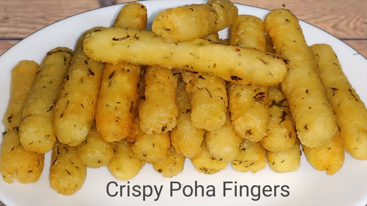Crispy Poha Fingers| Flattened Rice flakes and Potato Fingers| Evening Snacks