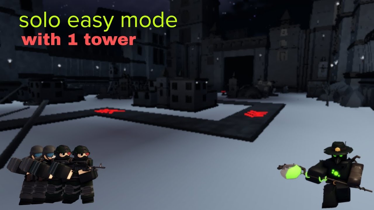 Solo easy mode and 1 tower 