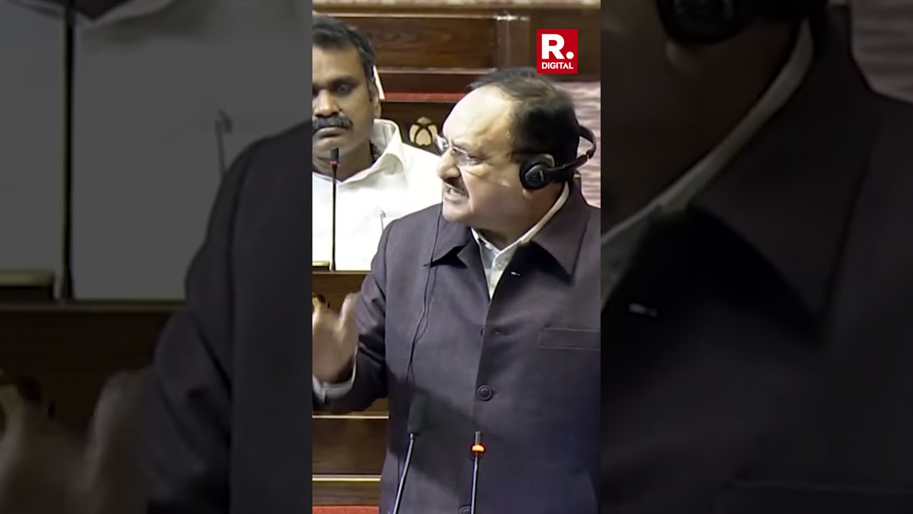 JP Nadda Snaps at Mallikarjun Kharge Mid Speech