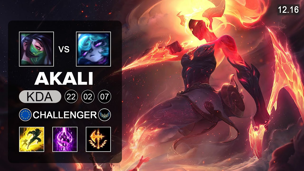 Akali vs Vex Mid - EUW Challenger - Patch 12.16 Season 12
