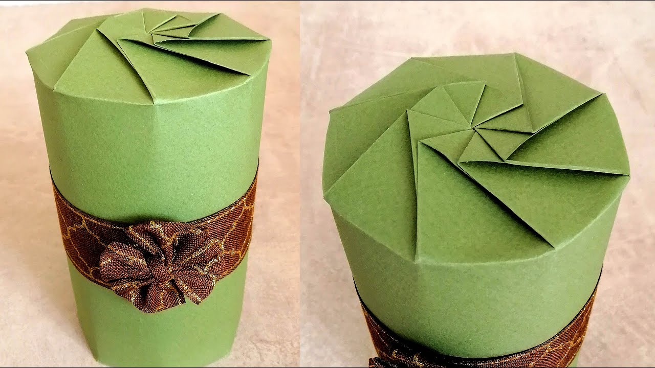 Красивая упаковка КРУГЛОЙ коробки / ИДЕЯ подарка для мужчины