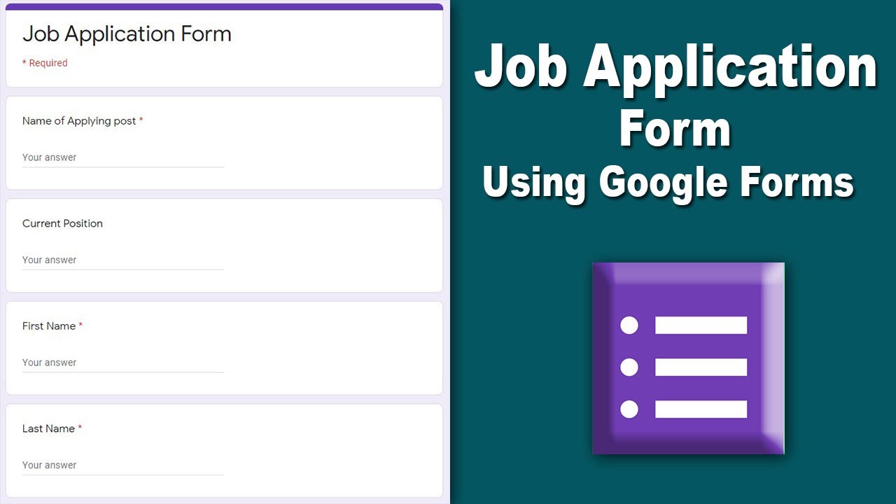 How to Make Job Application Form Using Google Forms Free