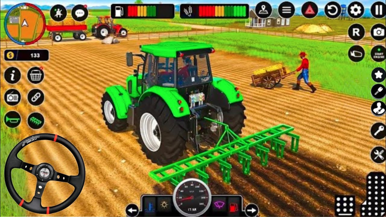 Modern Tractor Farming Driving Simulator 3D - New Tractor Games - Android  Gameplay