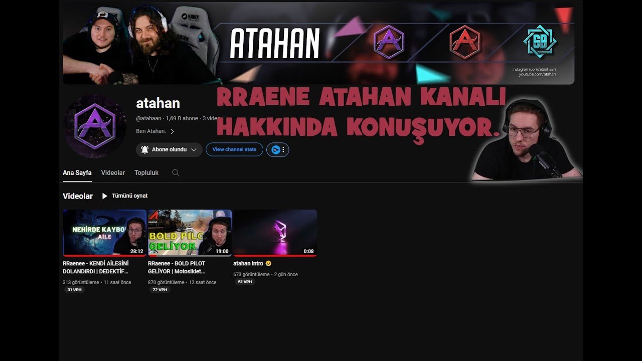 RRaenee - Kapanan Atahan kanalı hakkında konuşuyor. Atahan 'a destek &ccedil;ıkıyor. @RRaenee @atahaan