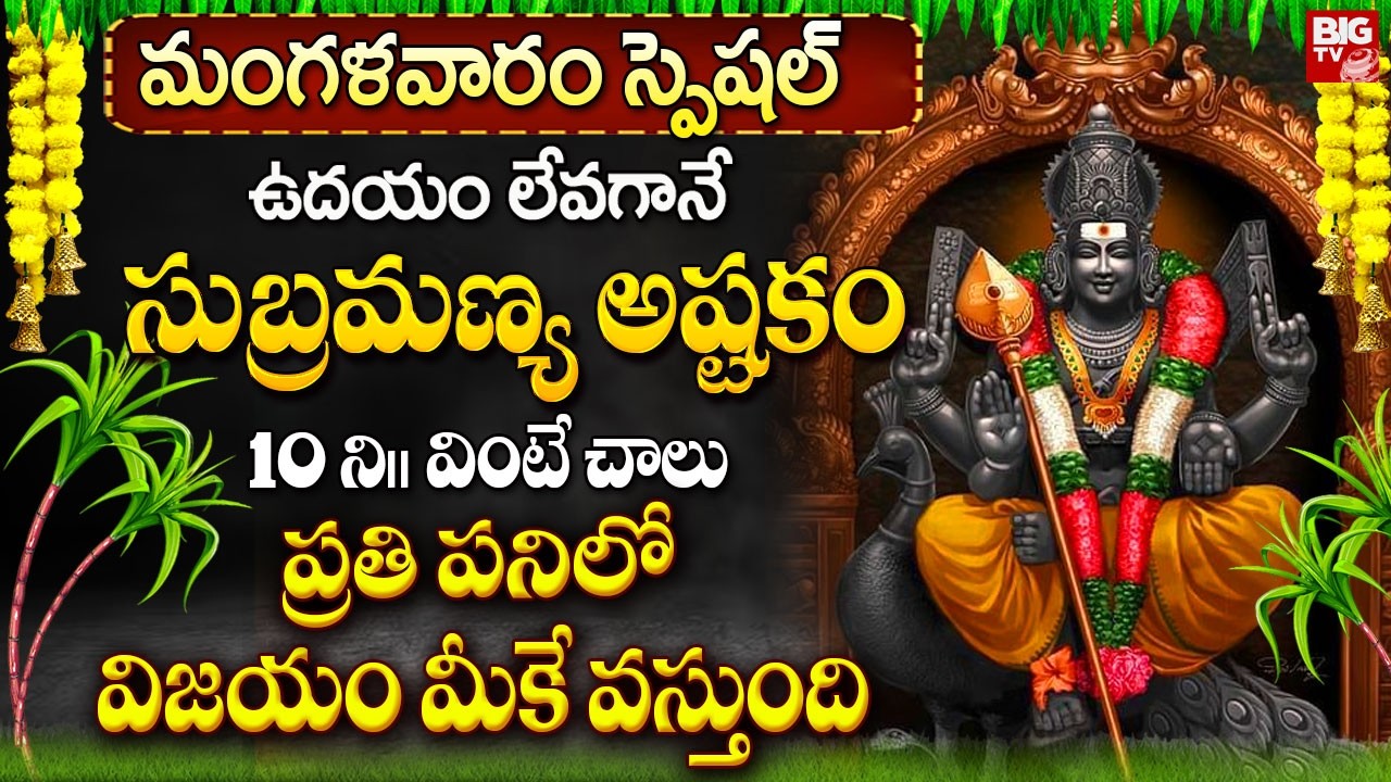 సుబ్రమణ్య అష్టకం వింటే ప్రతి పనిలో విజయం మీకే వస్తుంది | Subramanya Ashtakam in Telugu