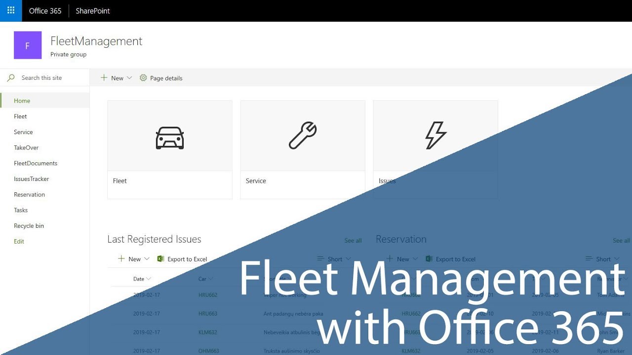 Fleet Management with Power Apps and SharePoint