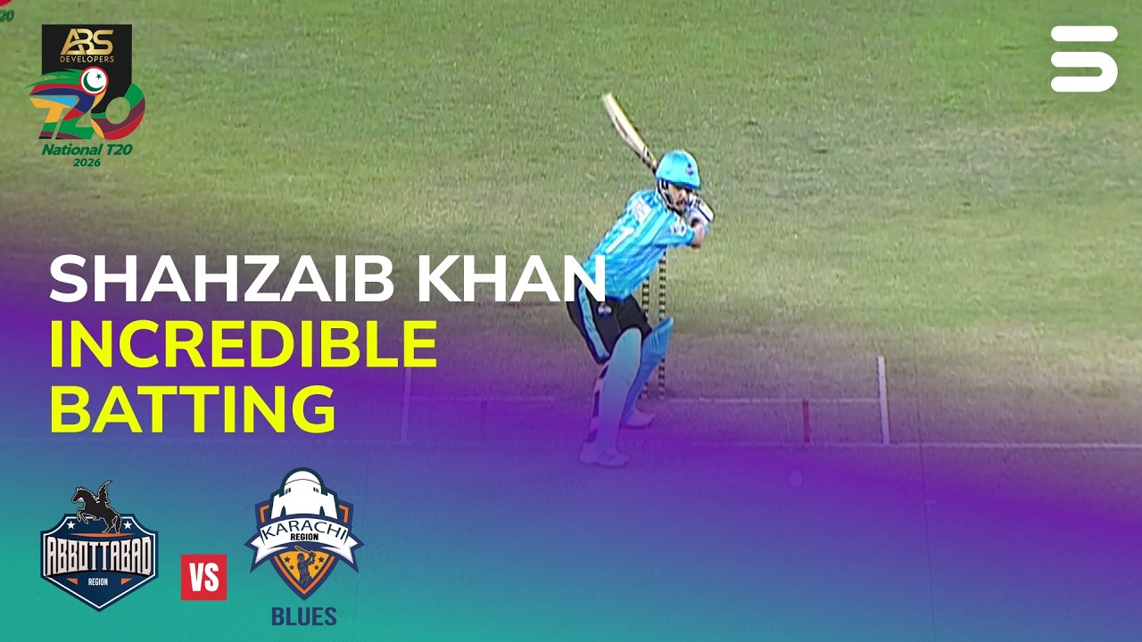 Incredible Batting – Shahzaib Khan |  Karachi VS Bahawalpur | M 7 | National T20 Cup 2026 | MZA1U