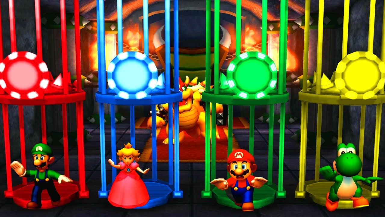 Mario Party The Top 100 Minigames - Mario Vs Luigi Vs Peach Vs Yoshi