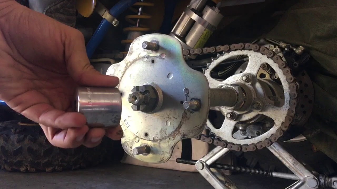 1985 - 1986 Suzuki LT250R Rear Hub Swap to Yamaha Banshee Hubs