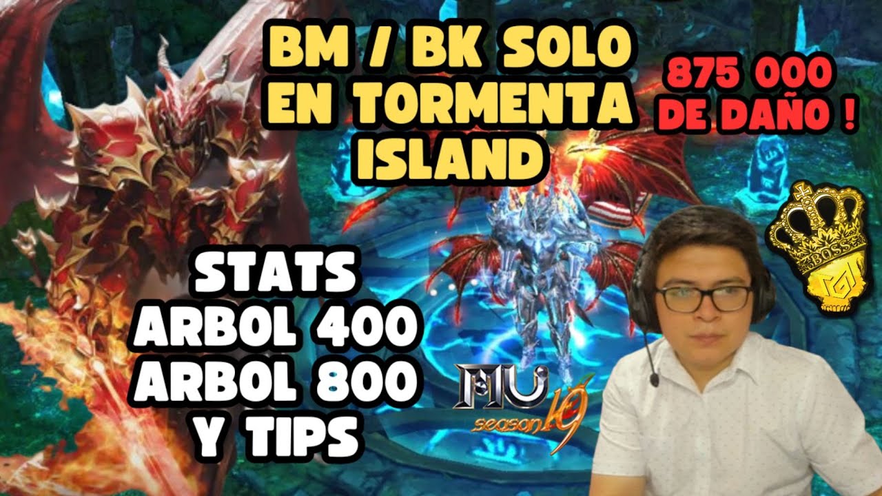 BK / BM SOLO Tormenta Island 👑 Build 400 800 y Stats 👑 | Mu Online S19.1 💥