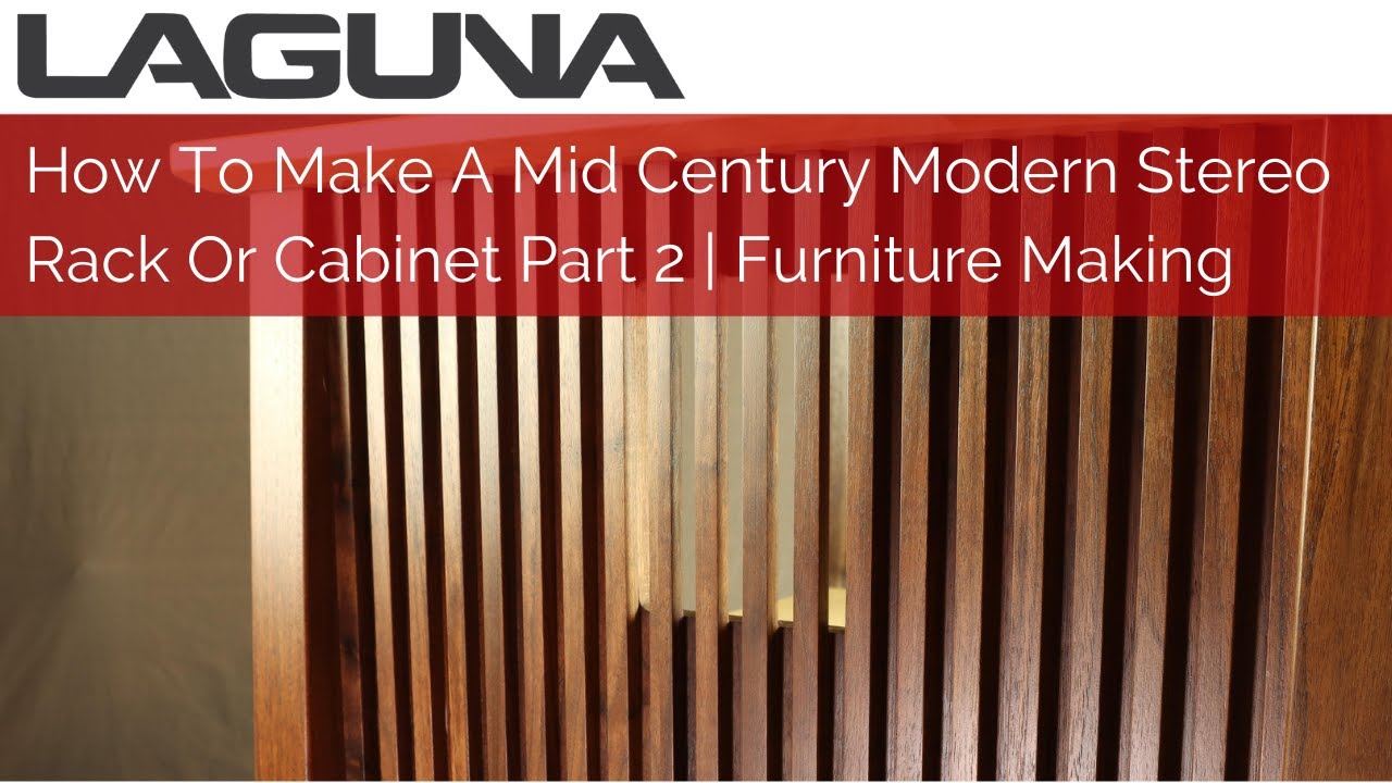 How To Make A Mid Century Modern Stereo Rack Or Cabinet Part 2 | Furniture Making