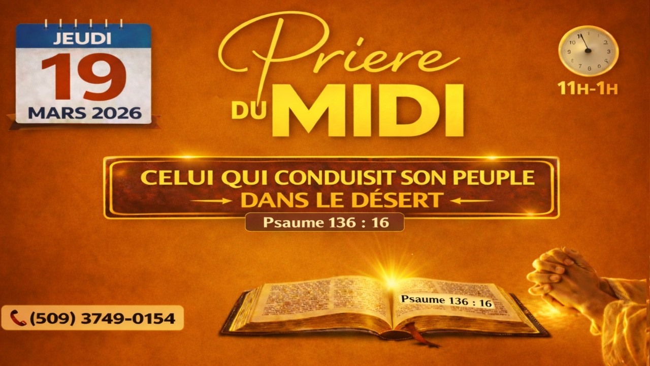 PRIERE MIDI EN DIRECT MERCREDI 18 MARS 2026  ► SEIGNEUR, PRENDS-NOUS POUR TA POSSESSION