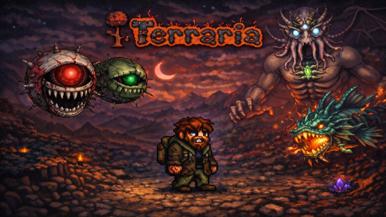 32 часов в террарии | ХАРДМОД глазами новичка на сложности МАСТЕР | 10