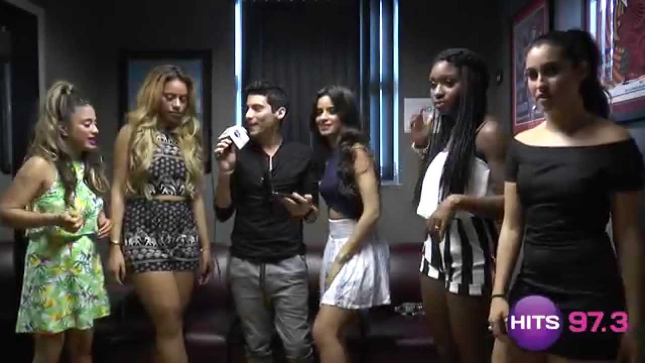 Frankie P shows Camila of Fifth Harmony the Austin Mahone Video