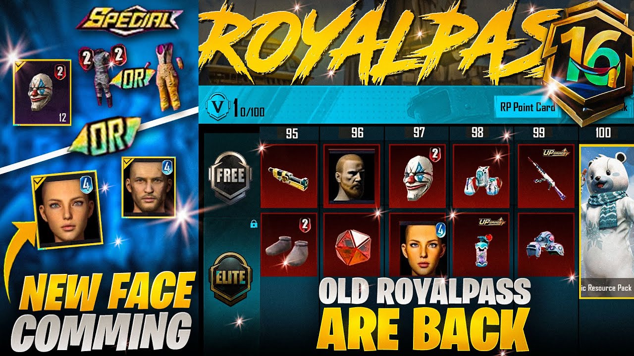 A16 Royal Pass New Faces Coming | Expected Season 4 Faces In RP | PUBGM 