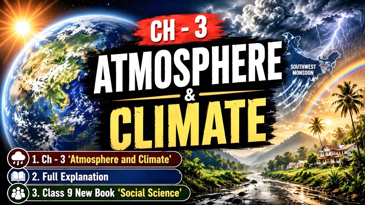 Class 9 Social Science Chapter 3: Atmosphere and Climate Full Animated Explanation in Hindi l CBSE