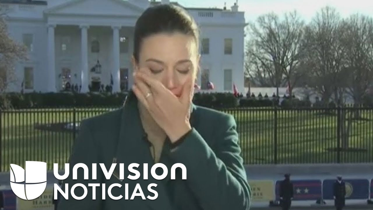 La emoción de una periodista al ver entrar a la Casa Blanca a Biden: "ojalá el país empiece a sanar"