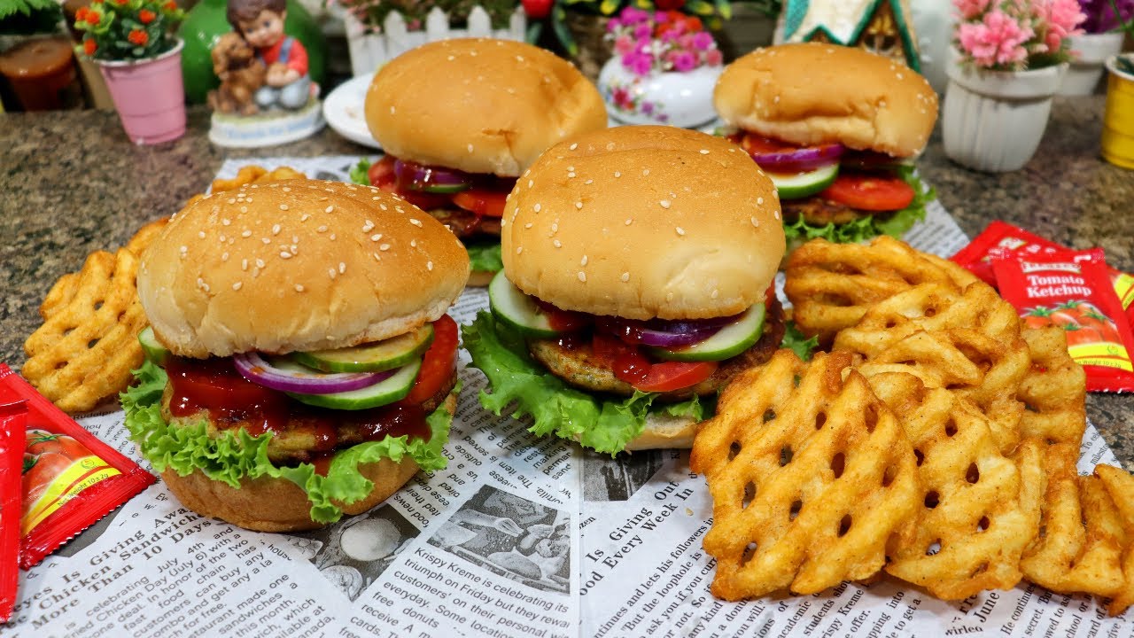 Best Homemade Chicken Burger Recipe 😍😋 Quick & Easy Chicken Patty Make & Store