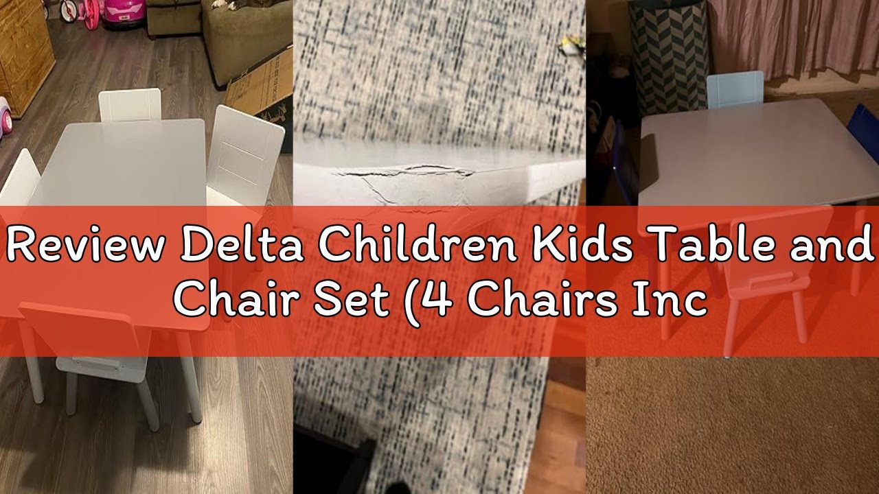Review Delta Children Kids Table and Chair Set (4 Chairs Included) - Ideal for Arts & Crafts, Snack