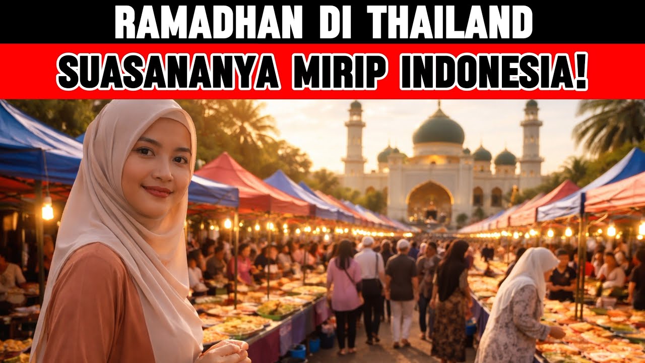 RAMADHAN DI THAILAND! Suasananya Serasa Pasar Jawa & Sumatra, Sate & Es Warna-Warni Berjejer