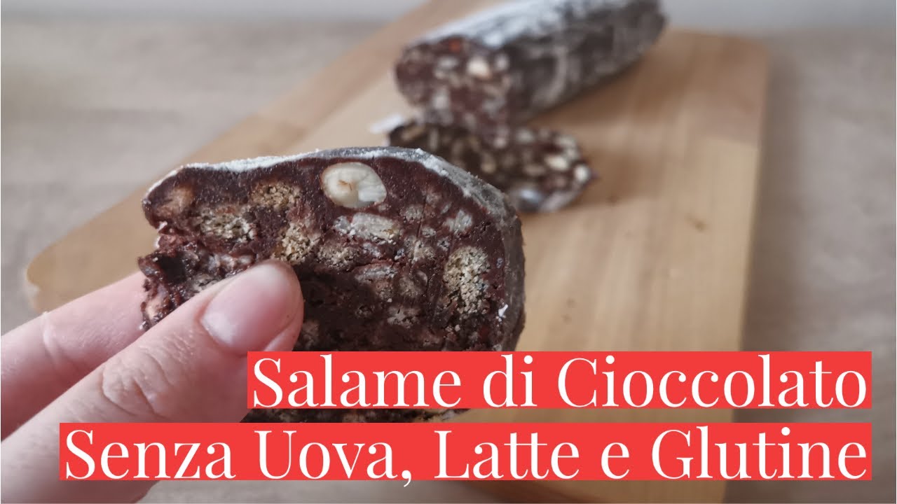 SALAME DI CIOCCOLATO VEGANO - Ricetta facile senza latte, uova e glutine - Cucina dei Senza