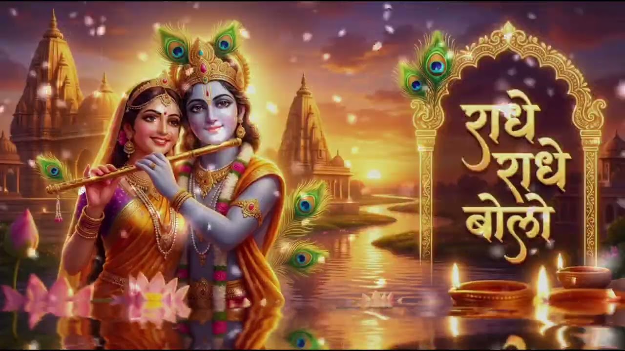 राधे राधे जपो, चले आएँगे बिहारी🌸 | Radha Krishna Bhakti Status