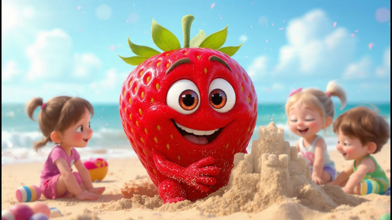 Berry’s Sandy Beach Adventure!🍓🏖️🌞Wash Your Hands Fun