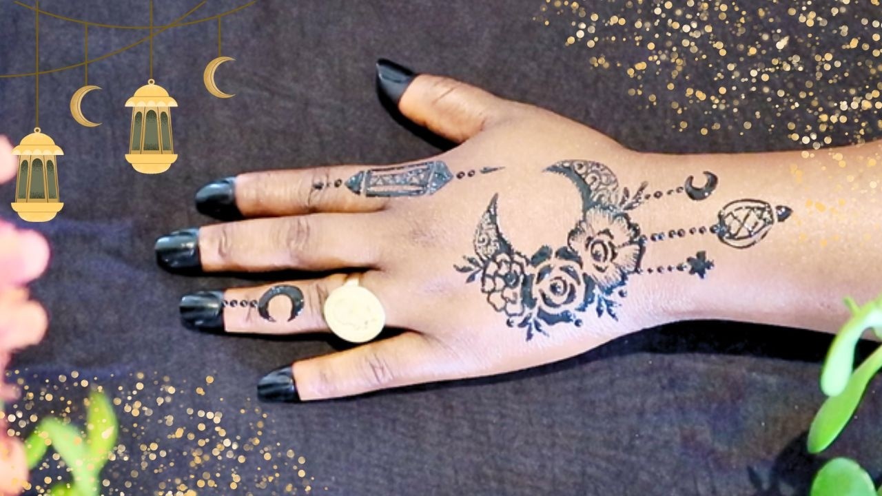 SIMPLE RAMADAN HENNA Design 2026 تصميم حناء رمضاني بسيط