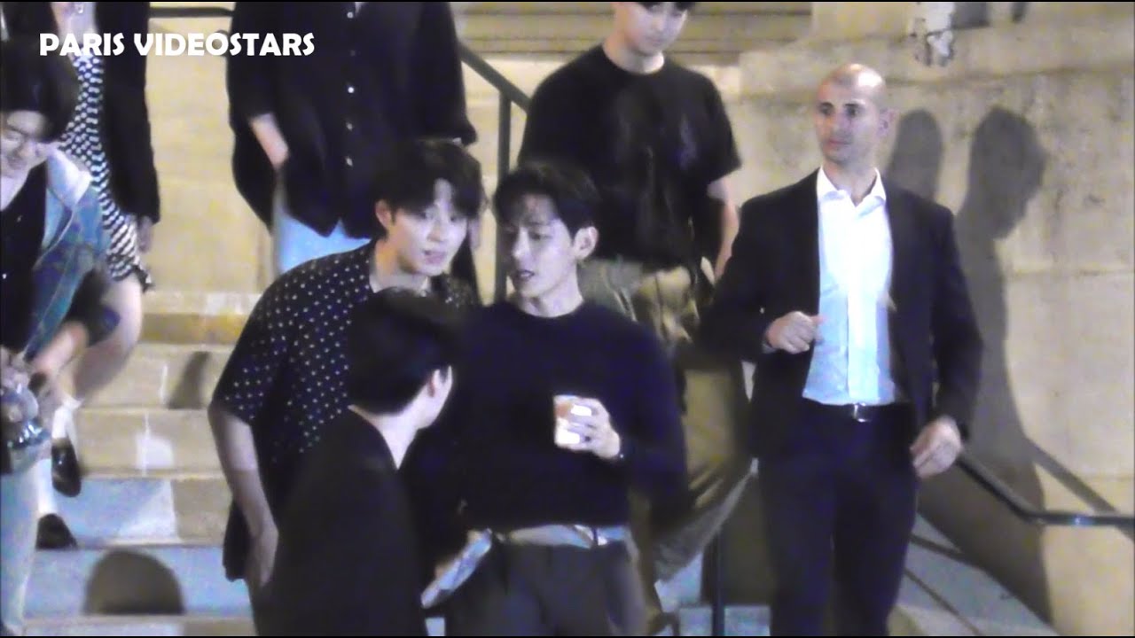 Kim Taehyung BTS V with Park Bogum after the Celine dinner @ Paris 5 july 2025 Fashion Week