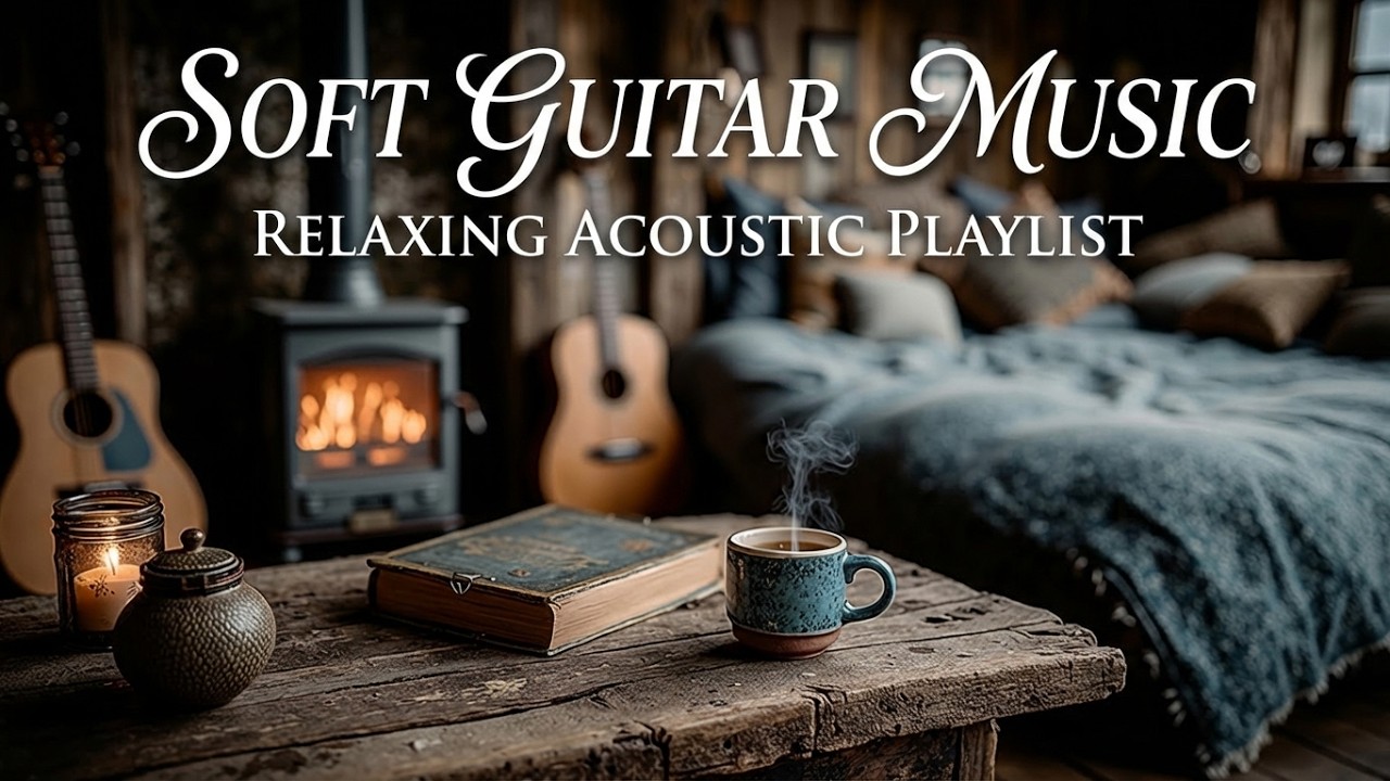Уютная гитарная атмосфера кофейни | Мягкая акустическая гитара для релаксации и учебы