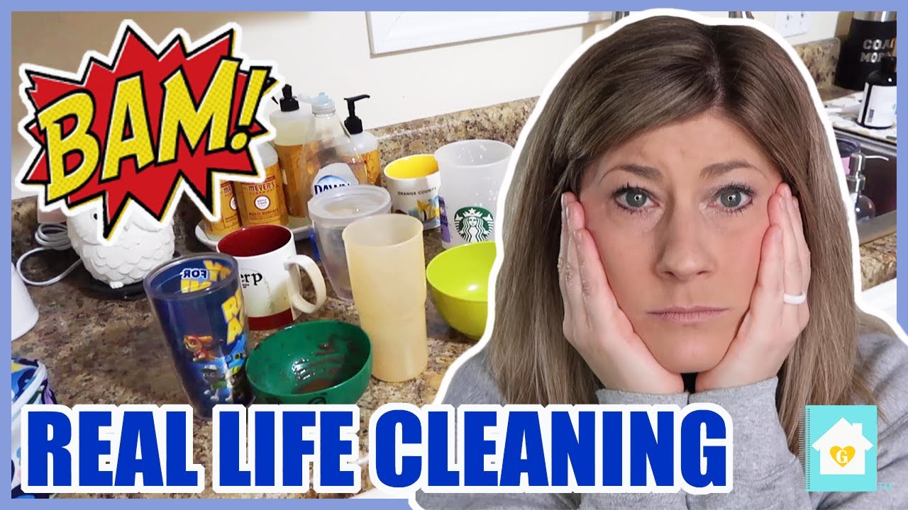 REAL LIFE CLEAN WITH ME | MESSY KITCHEN 2020
