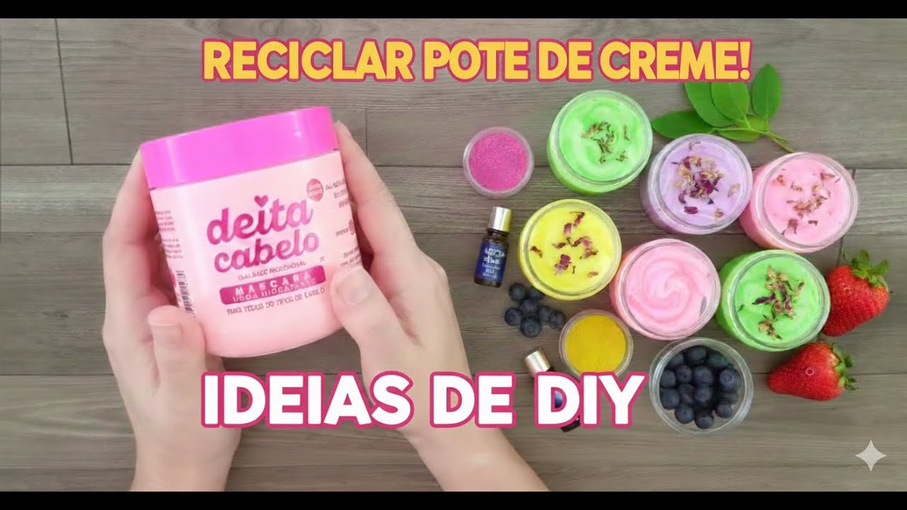 Como Recilar Potes de Creme de Cabelo - Ficou lindinho esse potinho #reciclar #potedecreme #foryou