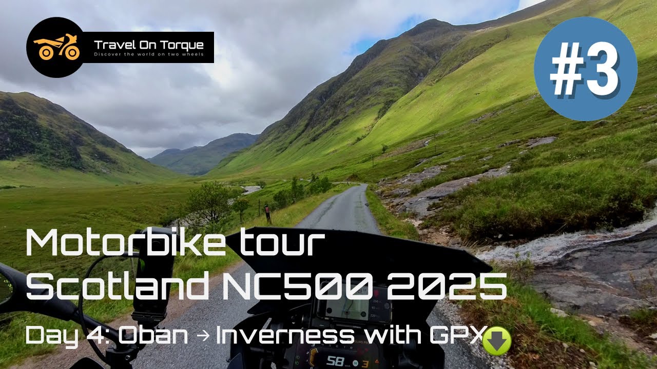 Motorbike tour Scotland NC500 2025 | Day 4: Oban → Inverness (EP 3/9)