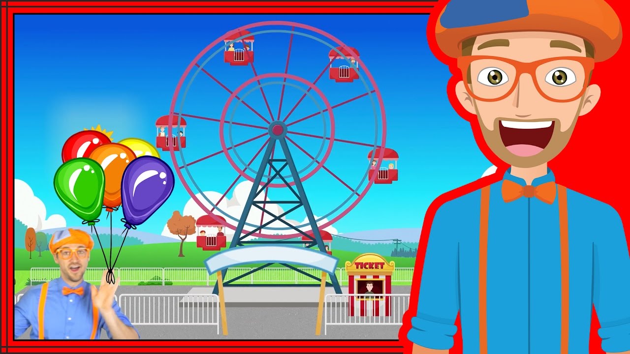 Theme Park rides with Blippi | Theme Park Song