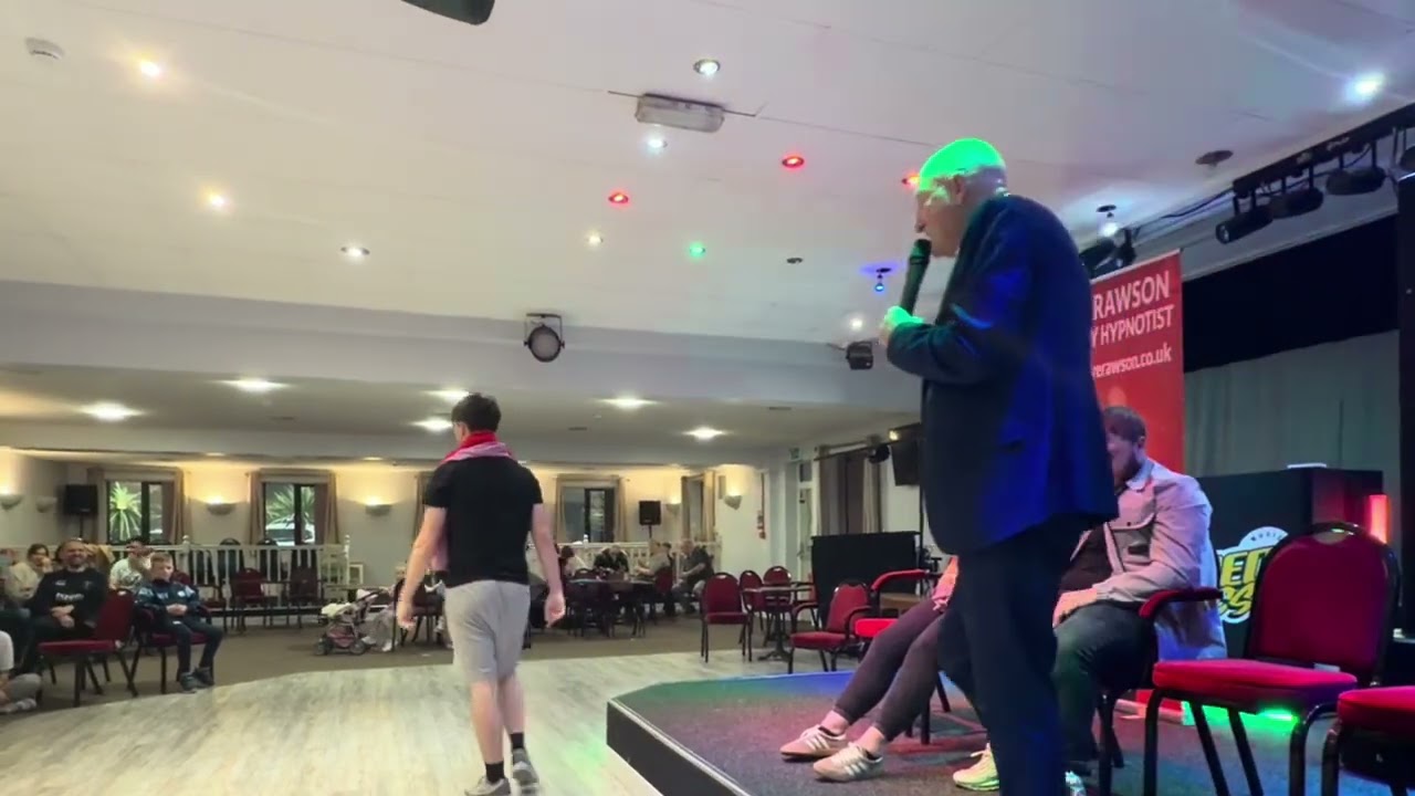 Hypnotised to forget he left his Scarves on Stage 