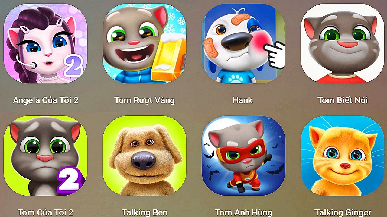 Angela 2,My Talking TomCat,lTalking Ben,Talking Hero,Talking Ginger,