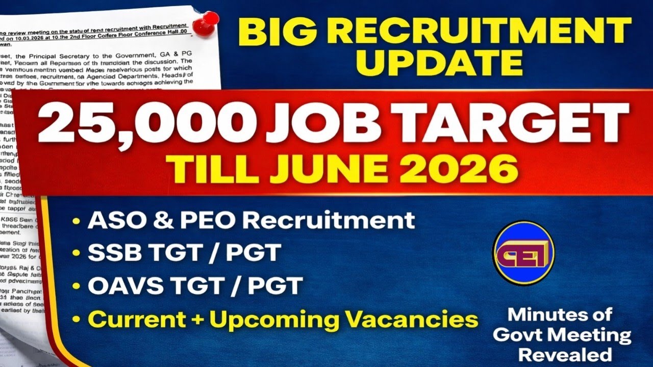 25,000 Upcoming Recruitment till June📢 Minutes of Meeting - OAVS TGT-PGT, PEO, ASO & SSB TGT- PGT🤘