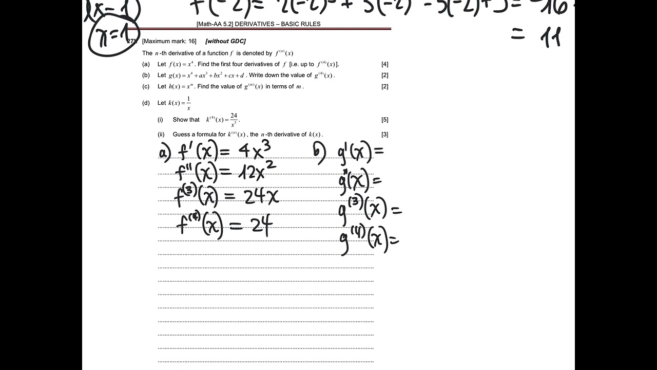 Derivatives   basic rules 2
