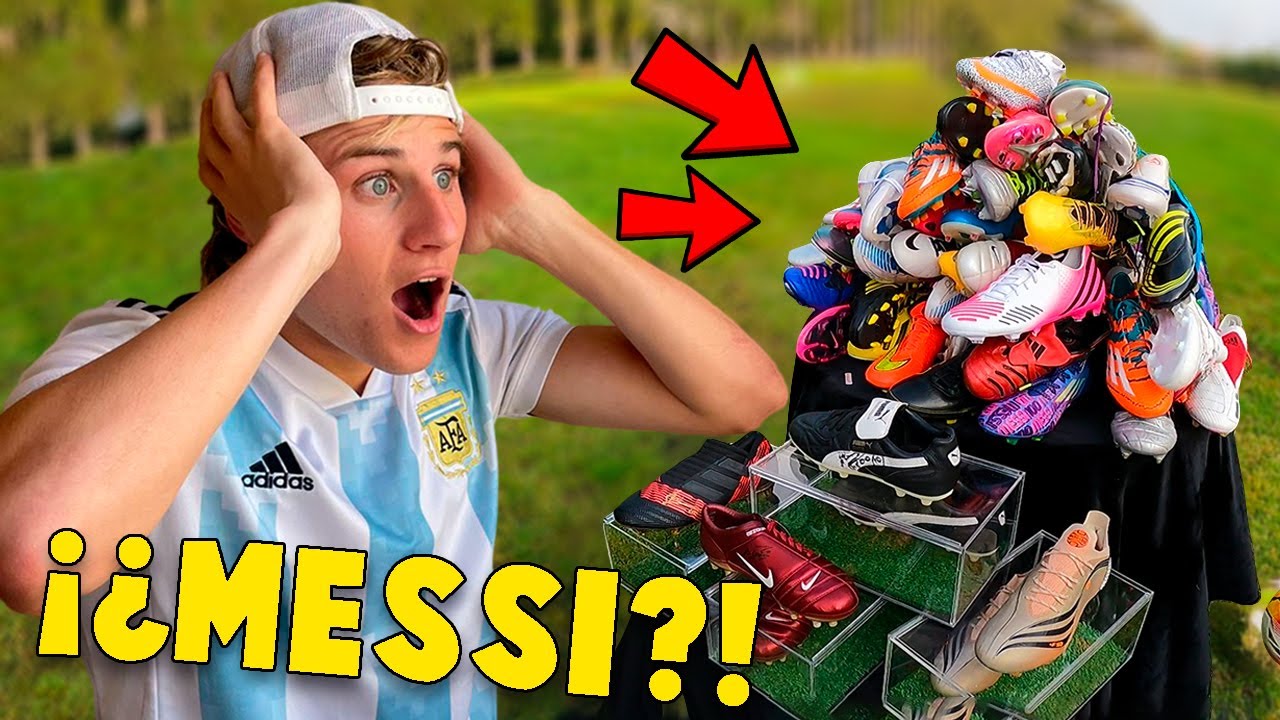 LA COLECCIÓN DE BOTINES MAS GRANDE DEL MUNDO *firmados por Messi*